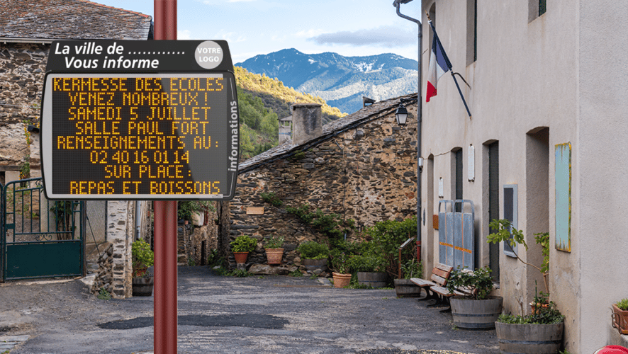 Evocity le panneau d'affichage exterieur lumineux pour les villes et communes