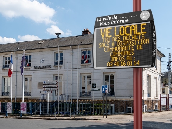 Evocity le panneau d'information pour les villes et communes