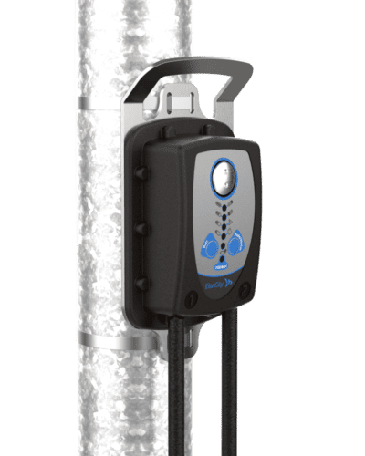 Elancity - Evotraffic the automatic traffic counter to estimate road usage over specific periods - fixed on a pole or road sign, left side - UK
