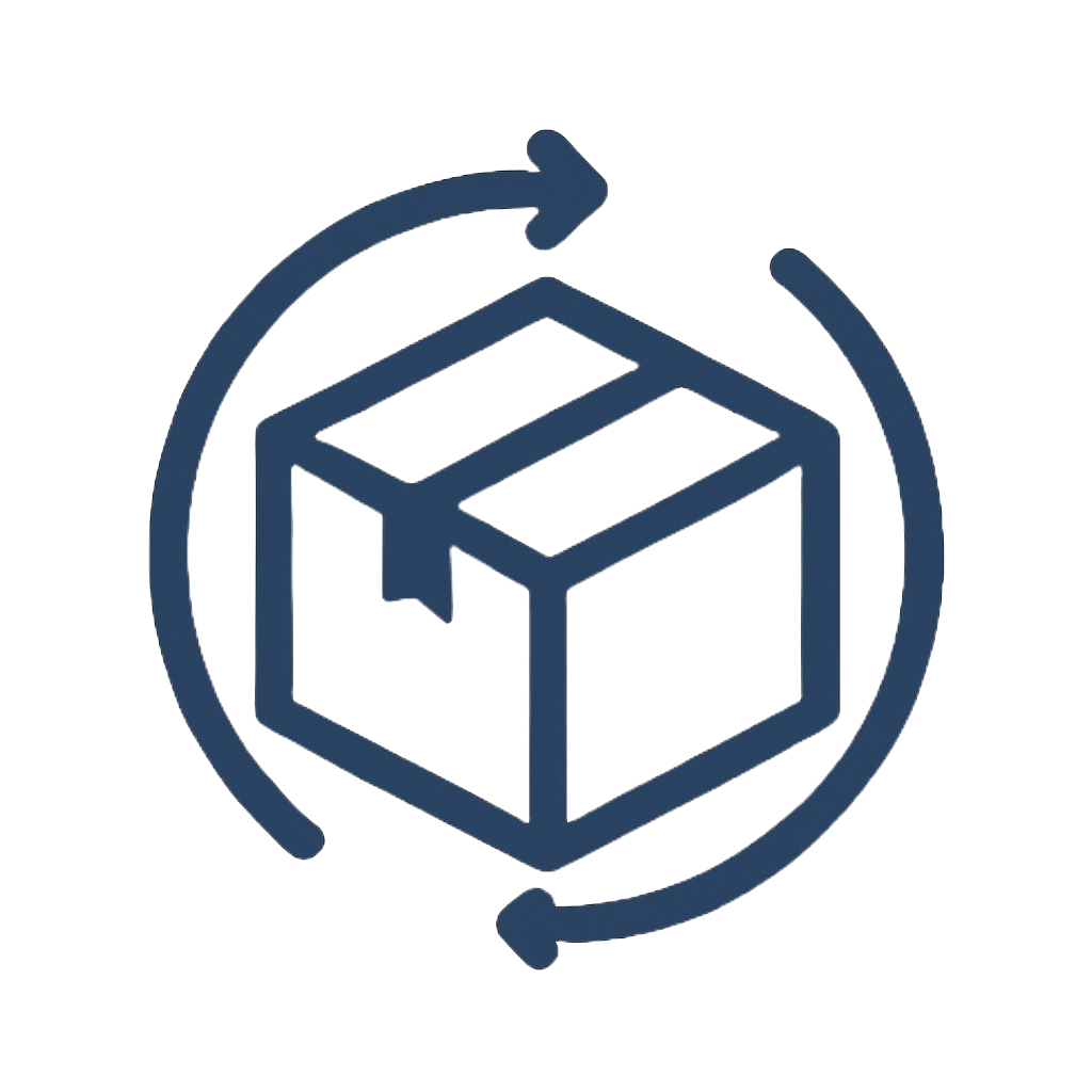 Icone de carton en réexpédition