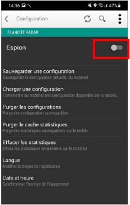 mode espion paramètres