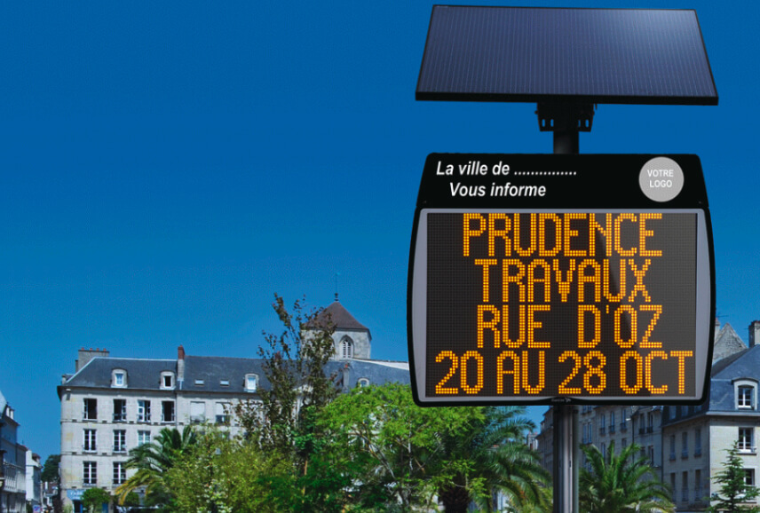 Panneau d'information municipal